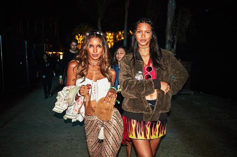 A dupla mais aguardada do Coachella, Jasmine Tookes e Lais Ribeiro. (foto: Reprodução/Instagram)