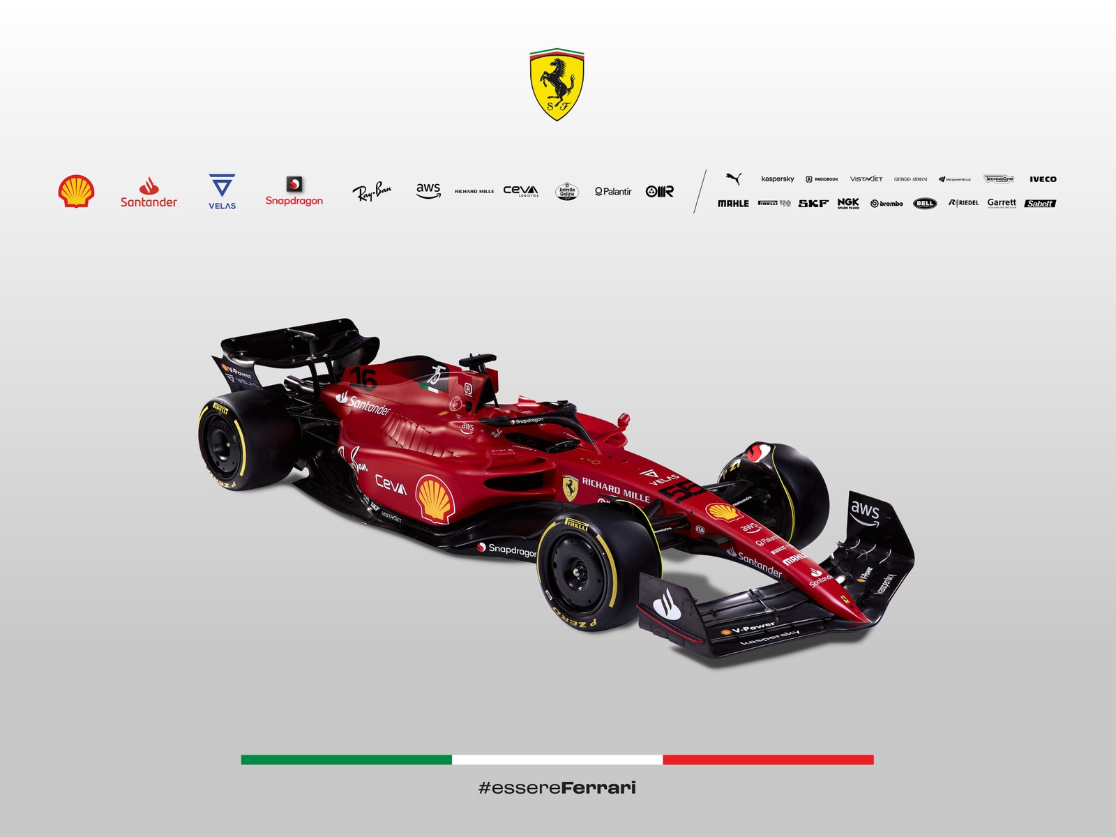 Detalhes da Ferrari de 2022Divulgação