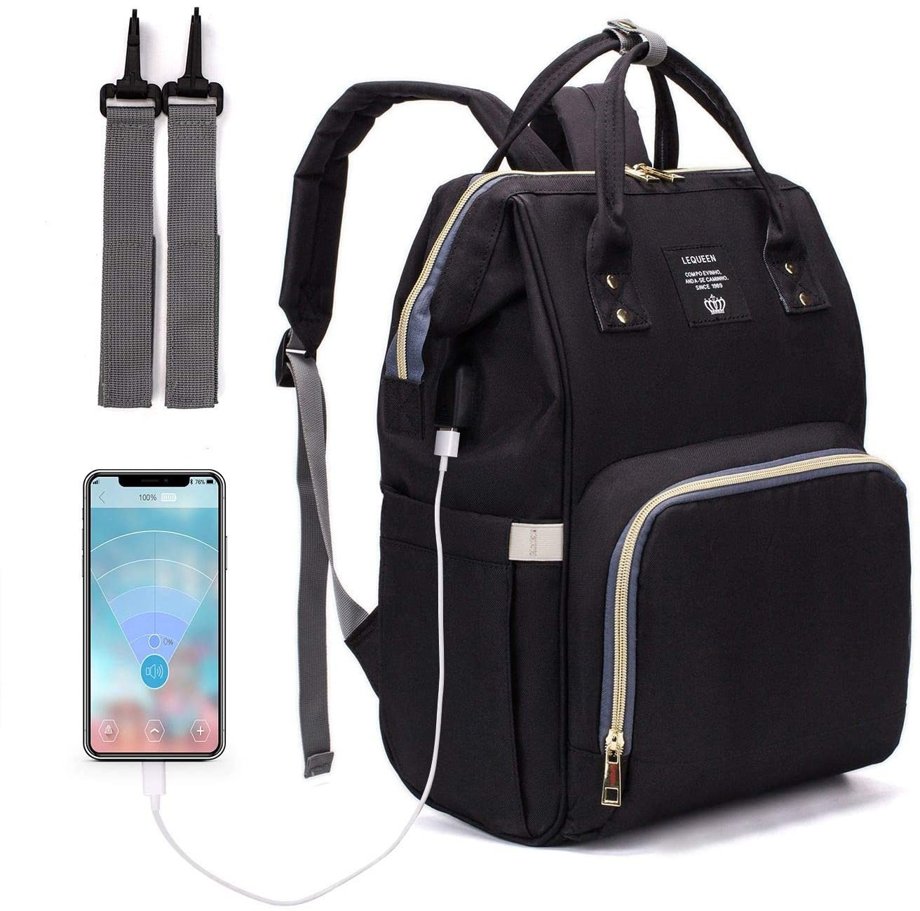 Mochila Lequeen traz entrada para USB para facilitar a recarga de celular (Foto: Reprodução/Amazon)