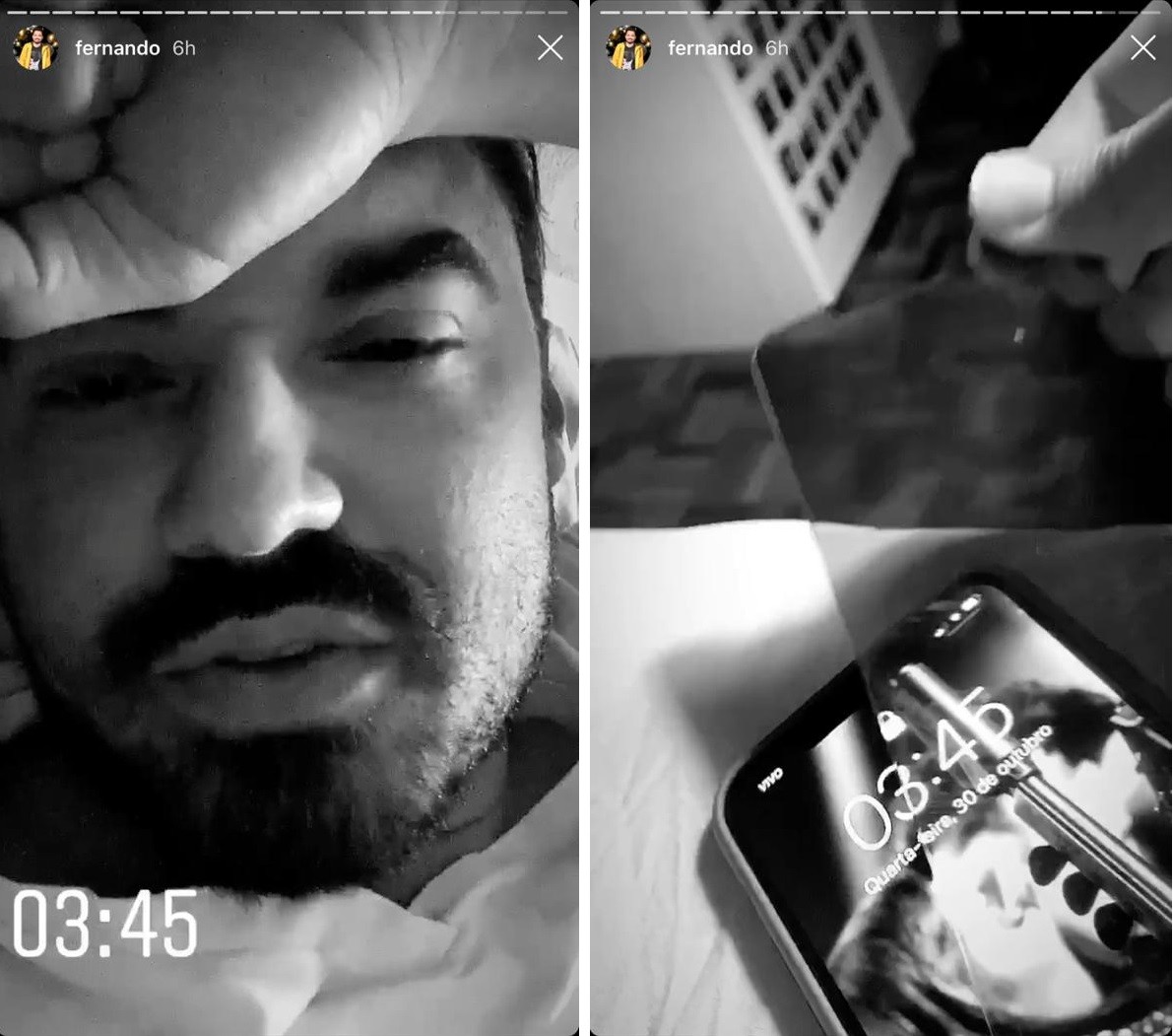 Fernando Zor mexe no celular de Maiara (Foto: Reprodução/Instagram)