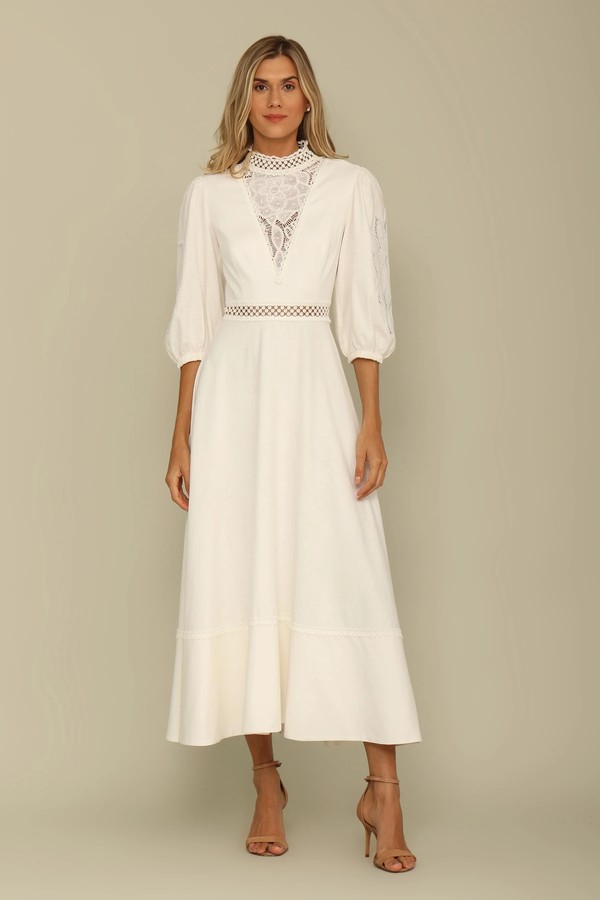 Como comprar um vestido de noiva online: Vestido Midi Martha Medeiros (Foto: Divulgação)