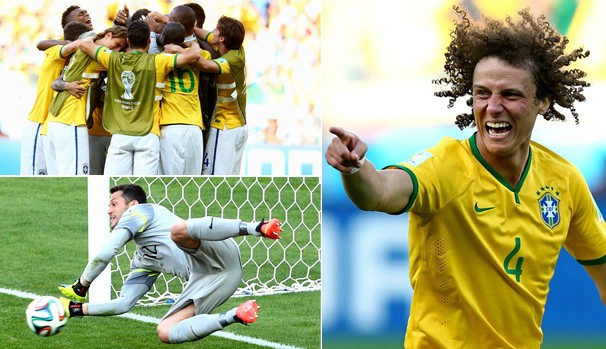 David Luiz marcou o promeiro dele na partida contra a Chile (Foto: Divulgação FIFA / Getty Images)