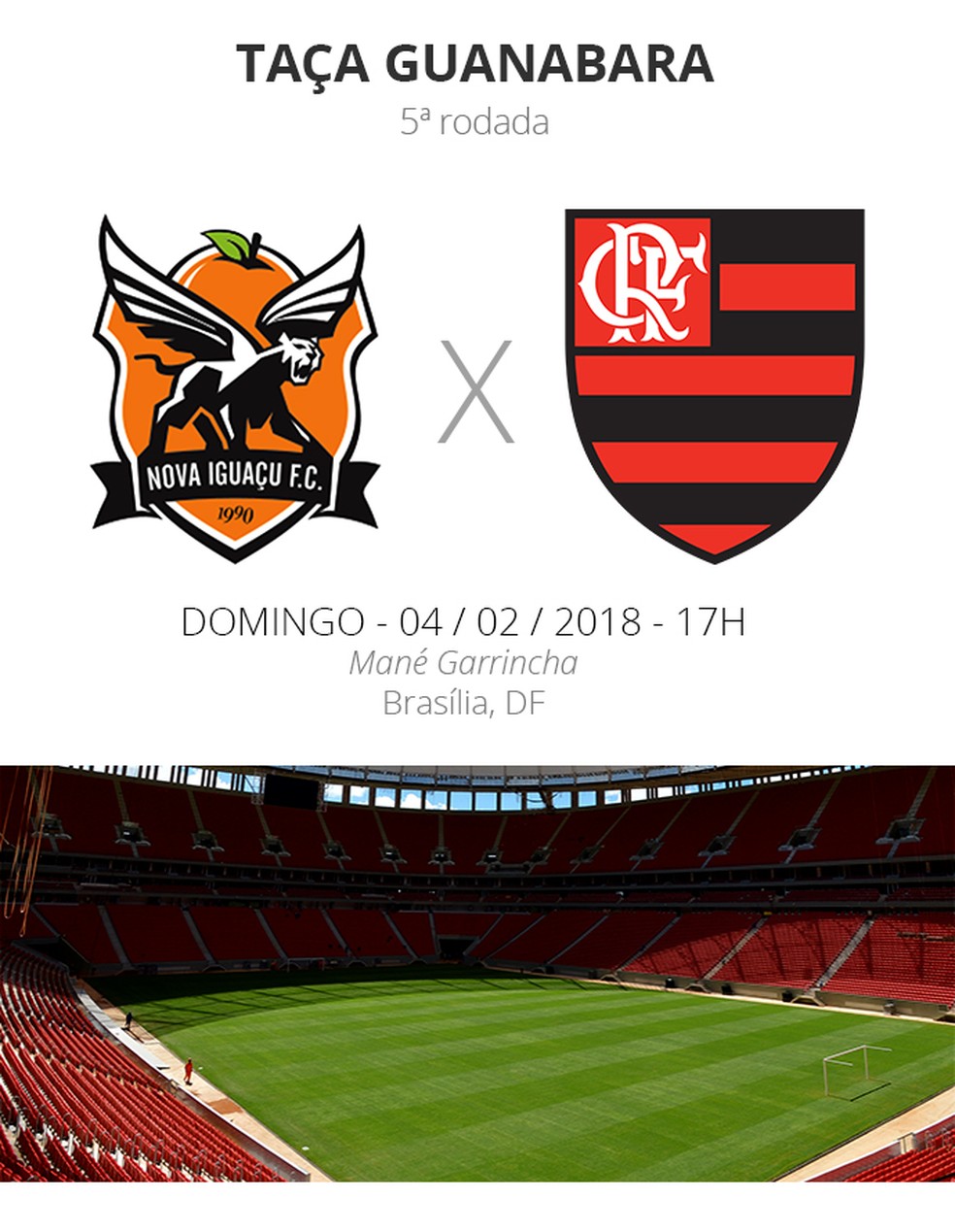 Nova Iguaçu x Flamengo - Campeonato Carioca 2018 (Foto: Infoesporte)