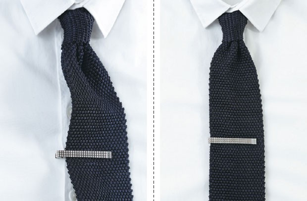Camisa Dolce & Gabbana R$ 615 | Gravata de tricô Carolina Herrera R$ 400 | Prendedor Louis Vuitton R$ 1.070 (Foto: Marlos Bakker)