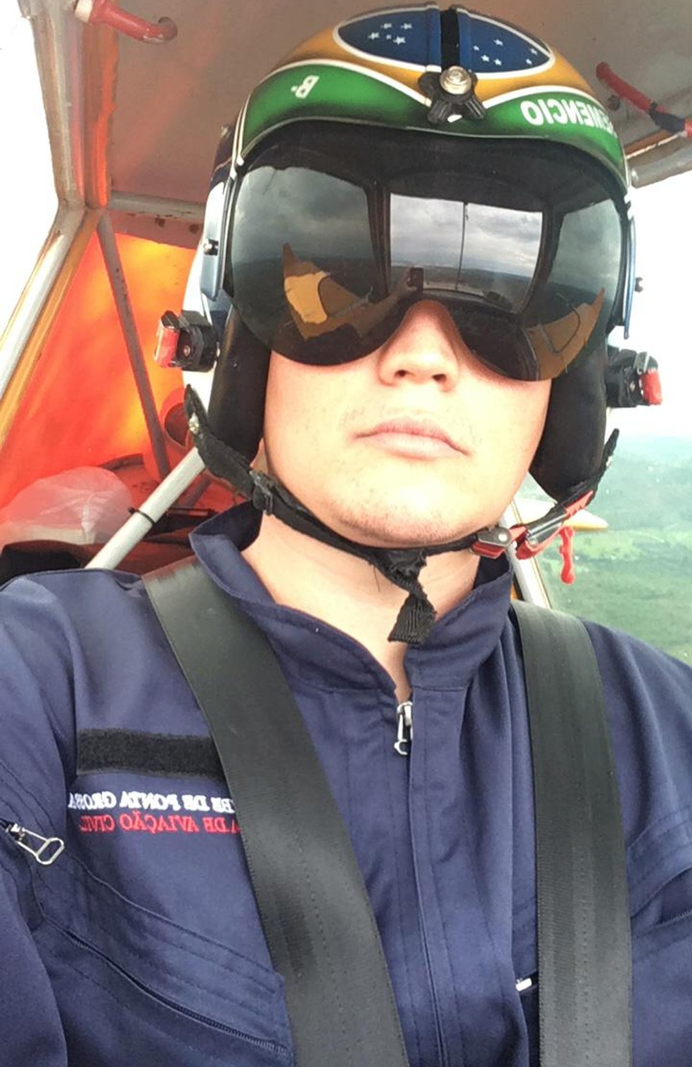 Última foto que o piloto Maicon Semencio Esteves mandou para a família antes do acidente — Foto: Arquivo pessoal