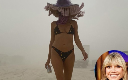 Mad Max? Heidi Klum posa de biquíni em meio a deserto em festival