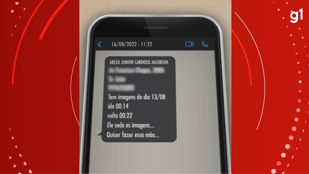 Mensagens mostram policiais falando sobre abordagem a jovem em São Gabriel — Foto: Reprodução/RBS TV