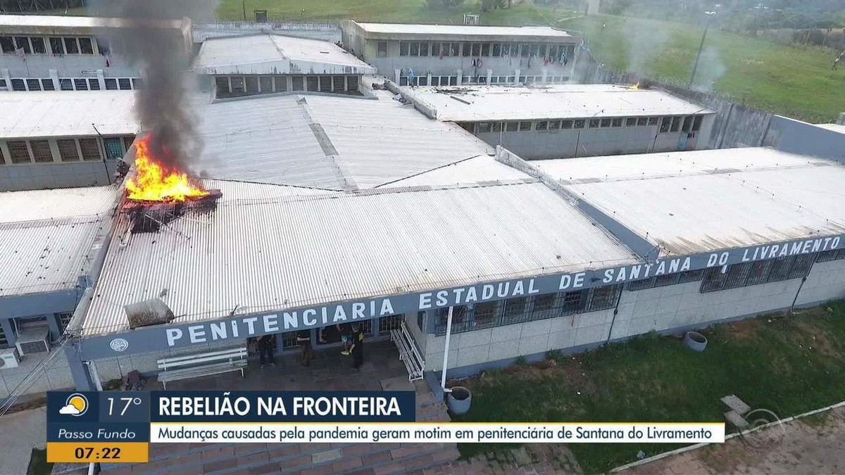 Detentos fazem rebelião em presídio de Santana do Livramento Rio Grande do Sul G1