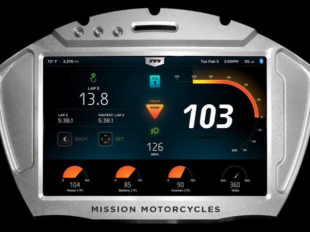 G1 > Carros - NOTÍCIAS - Moto elétrica tem iPhone no painel e chega aos 241  km/h