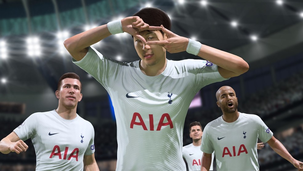 Son comemora gol no FIFA 22 — Foto: Divulgação