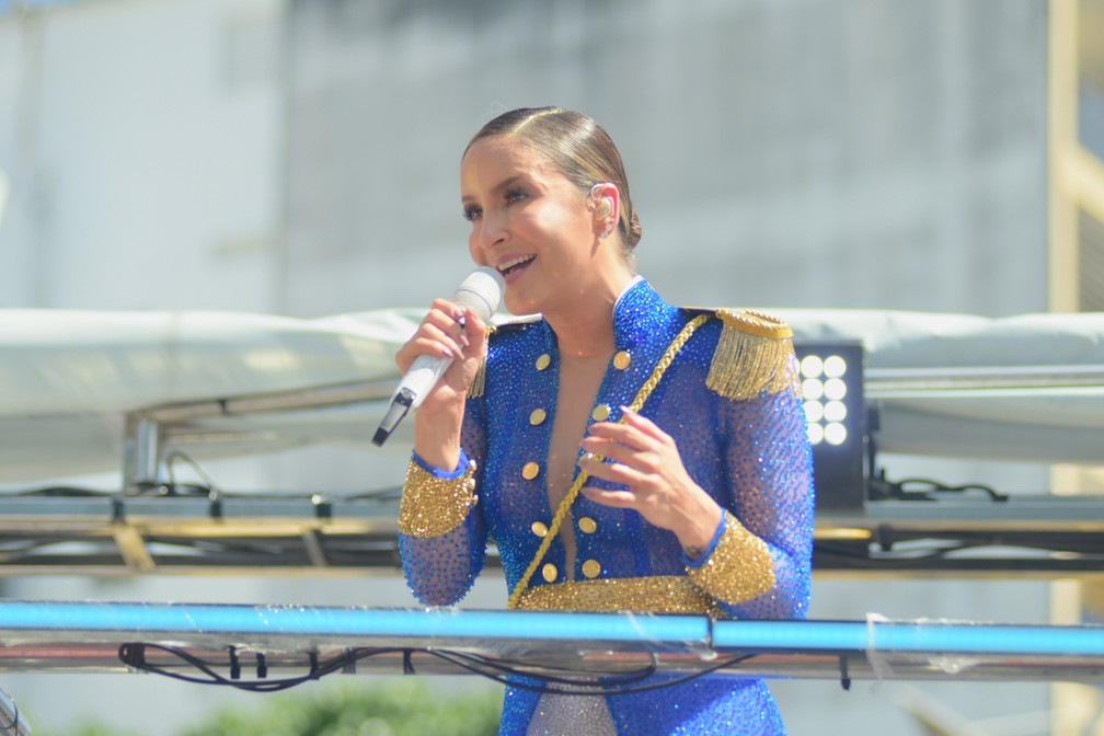 Claudia Leitte no carnaval de Salvador nesta segunda-feira (24) — Foto: Enaldo Pinto/Ag Haack