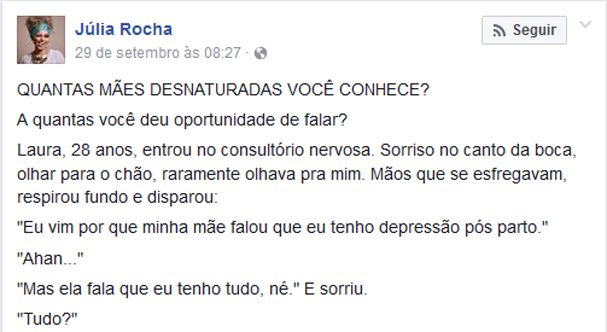 Texto viral da médica Júlia Rocha (Foto: Reprodução Facebook)