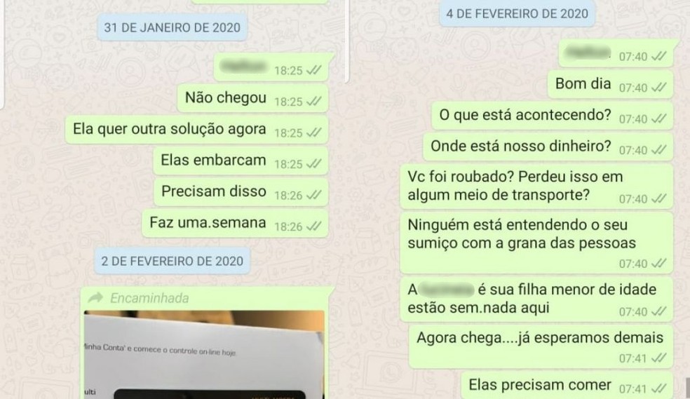 Mensagens mostram clientes cobrando dono da casa de câmbio em Botucatu — Foto: WhatsApp/Reprodução