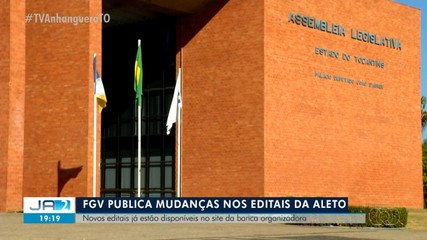 FGV publica mudanças nos editais da Assembleia do Tocantins; saiba mais