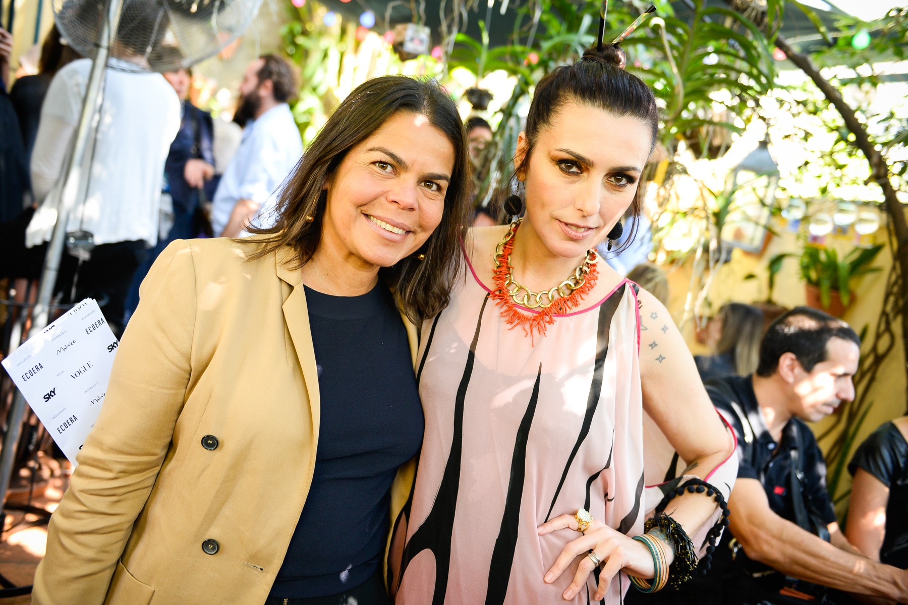 Daniela Falcão, diretora de redação da Vogue, e Chiara Gadaleta, colunista da Vogue e criadora do Ecoera (Foto: José Pelegrini)