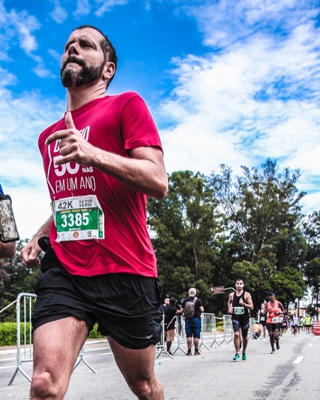Marcos Mourão, o Marcola, correu 50 maratonas em um ano (Foto: Reprodução/Instagram)