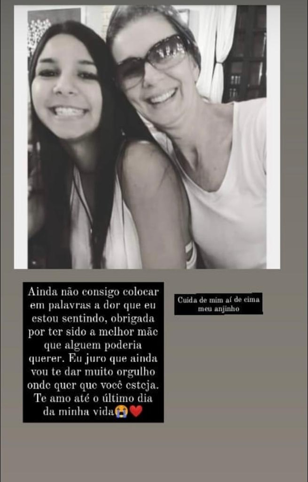 Morre atriz e filha faz homenagem — Foto: Reprodução/Instagram