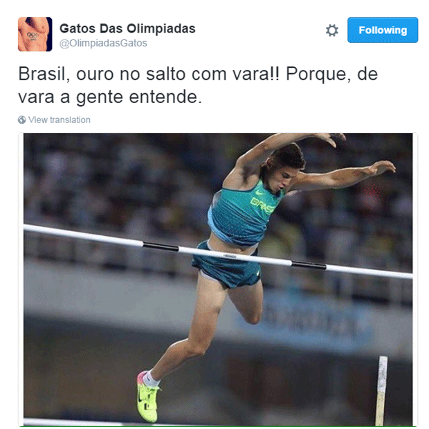 meme olimpíada salto com vara 1 (Foto: Reprodução/Twitter)