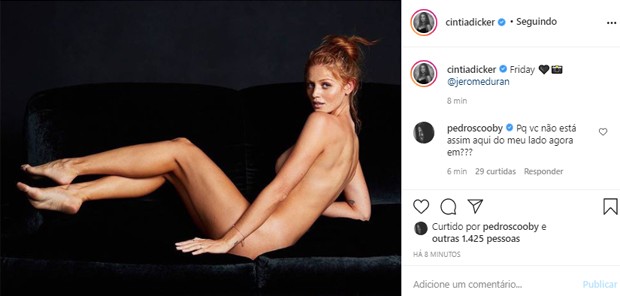 Pedro Scooby comenta foto de Cintia Dicker nua (Foto: Reprodução/Instagram)