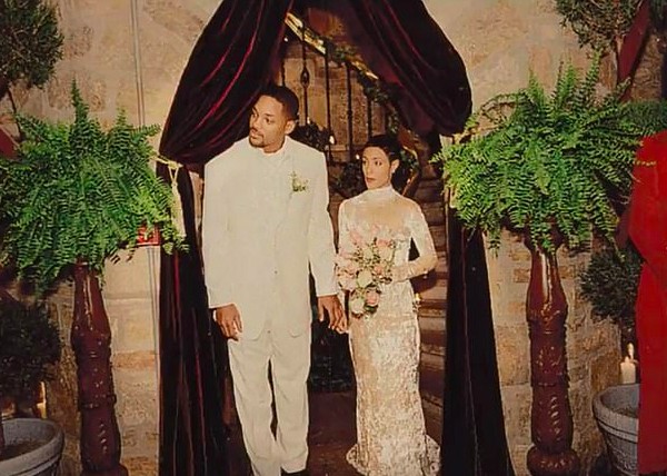 Um registro do casamento de Will Smith e Jada Pinkett Smith em 1997 (Foto: Facebook)