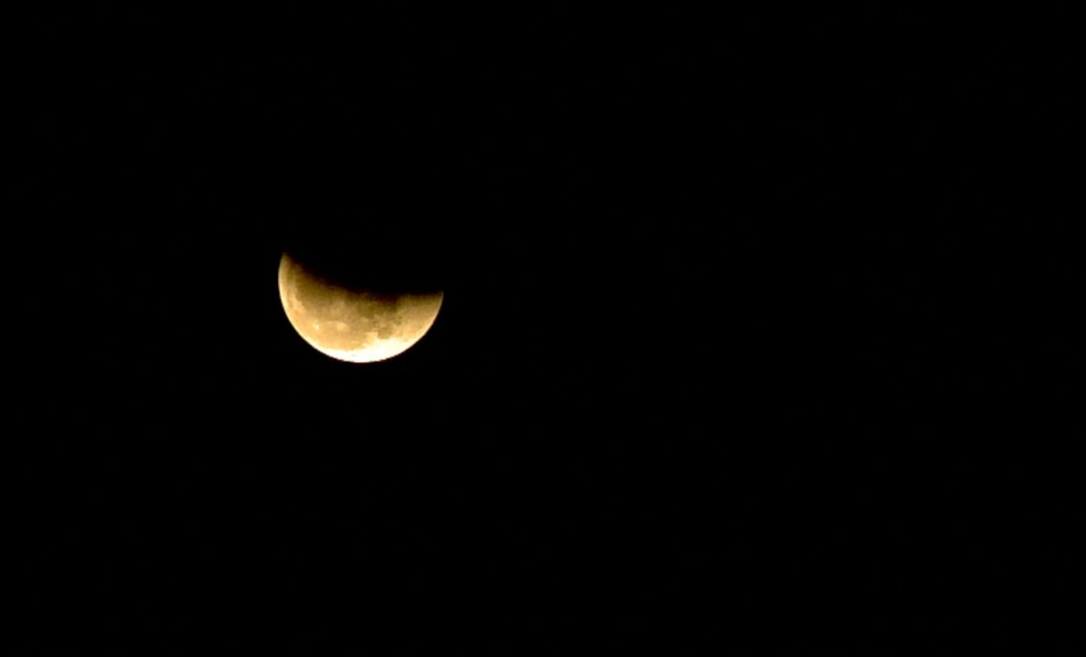 Eclipse lunar em Teresina (Foto: ReproduÃ§Ã£o/TV Clube)