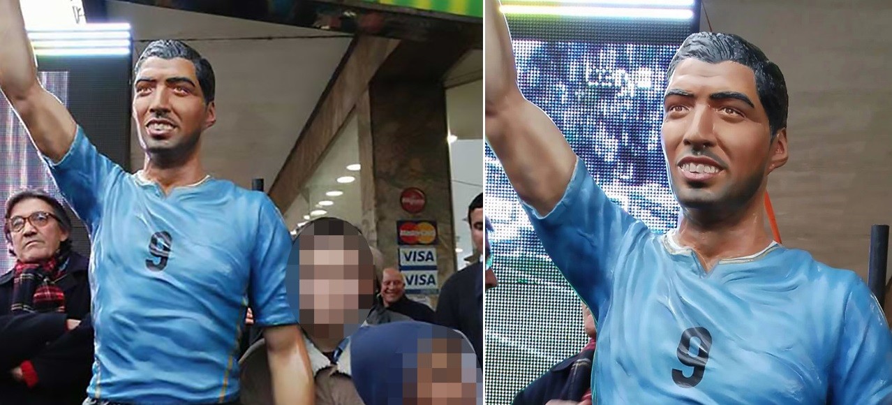 Escultura de Luisito Suárez: ficou parecida com ele?
