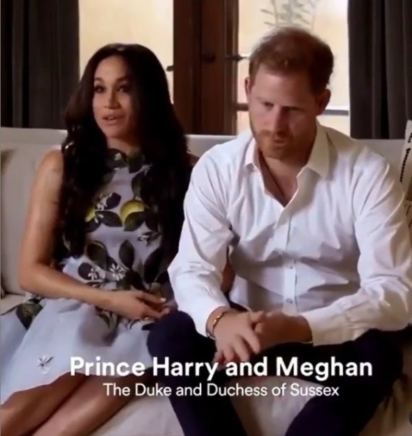 Meghan Markle e o príncipe Harry (Foto: Reprodução/Spotify)