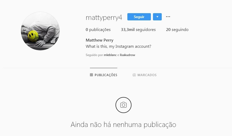 Instagram de Matthew Perry (Foto: Reprodução/Instagram)