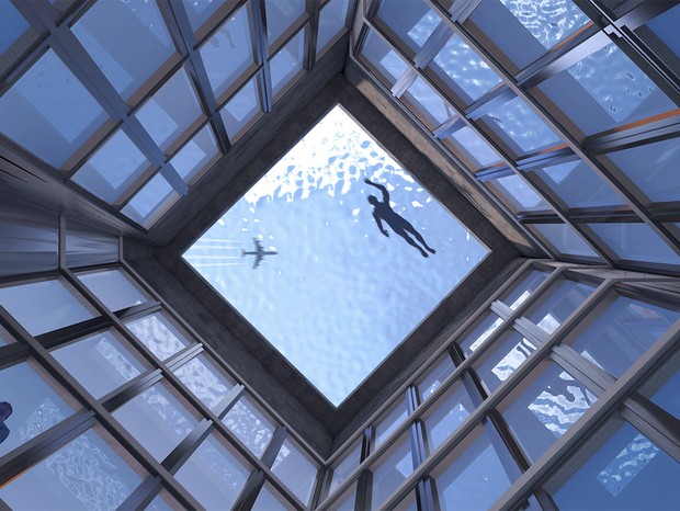 Primeira piscina com borda infinita em 360º do mundo  (Foto: reprodução)