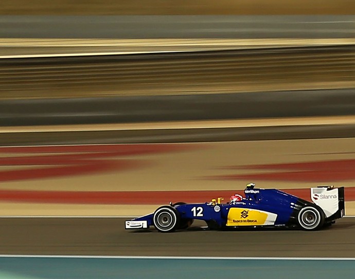 Felipe Nasr, Sauber, nos treinos livres do GP do Bahrein, Fórmula 1 (Foto: AFP)