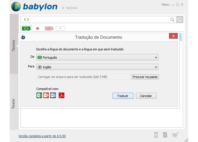 Software permite tradução rápida entre vários idiomas (Foto: Reprodução/Babylon)