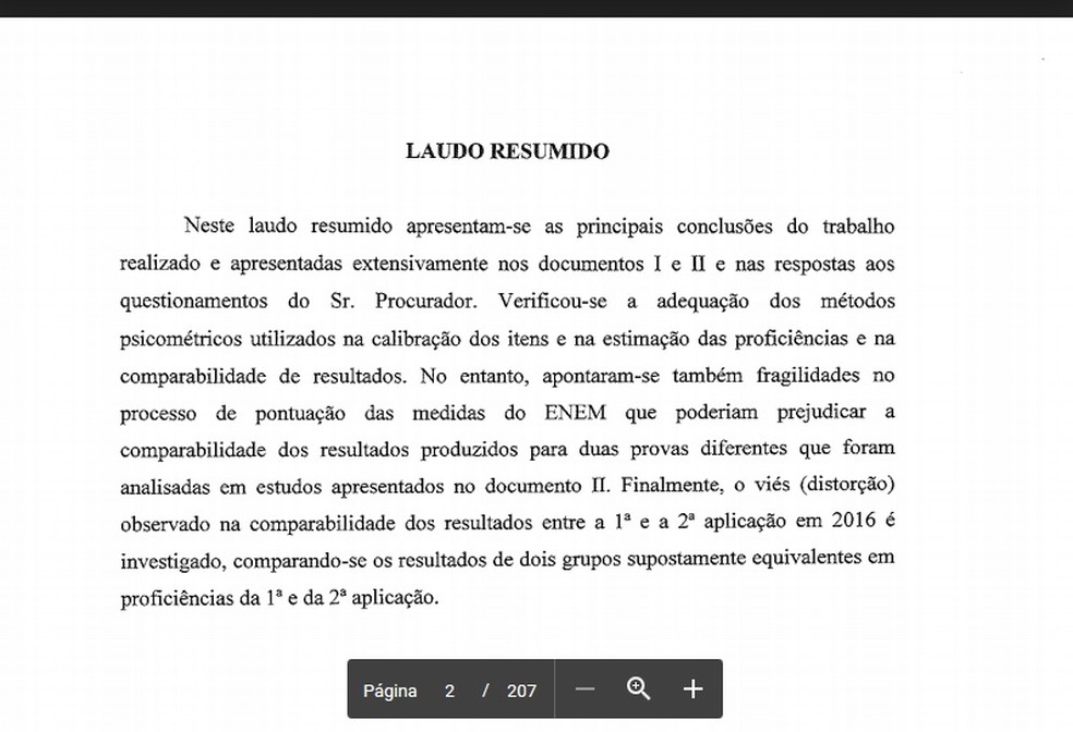 Em laudo, perícia relata fragilidades em Enem 2016 (Foto: Reprodução/MPF)