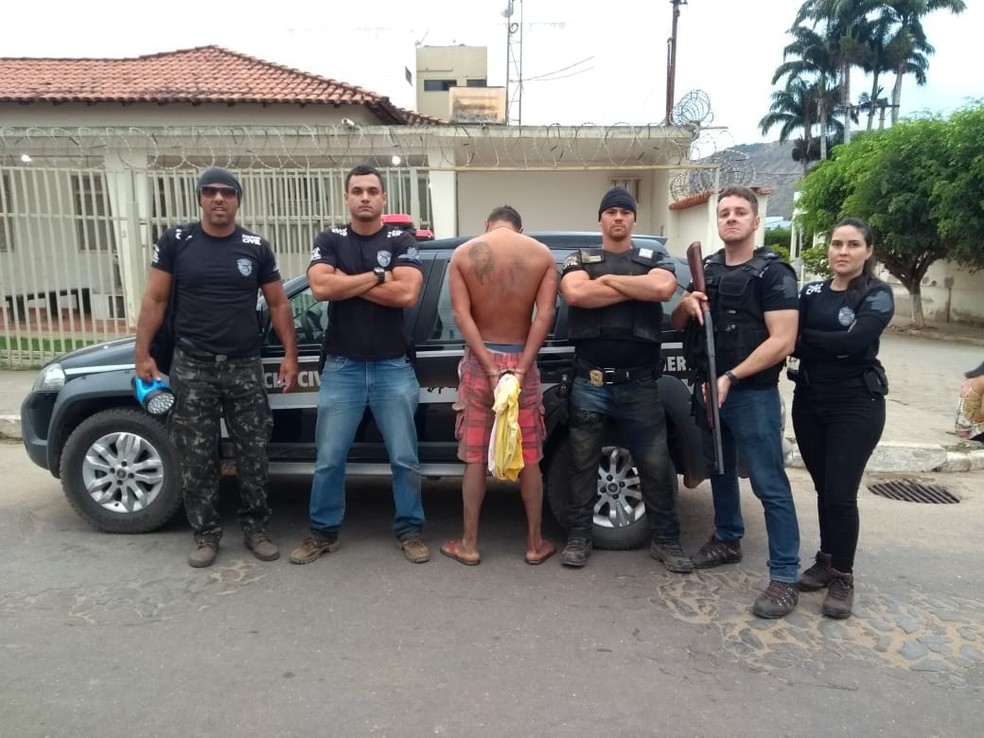 Foragido foi preso na manhã desta segunda-feira (27) (Foto: Polícia Civil/Divulgação)