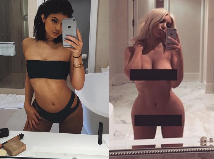 Kylie Jenner x Kim Kardashian (Foto: Instagram/Reprodução)