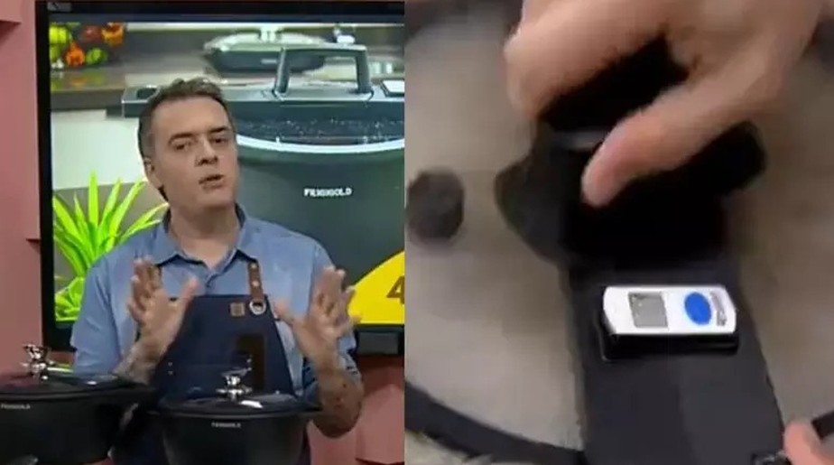Panela de pressão 'explode' ao vivo em programa de TV e apresentador continua: 'super segura'; vídeo