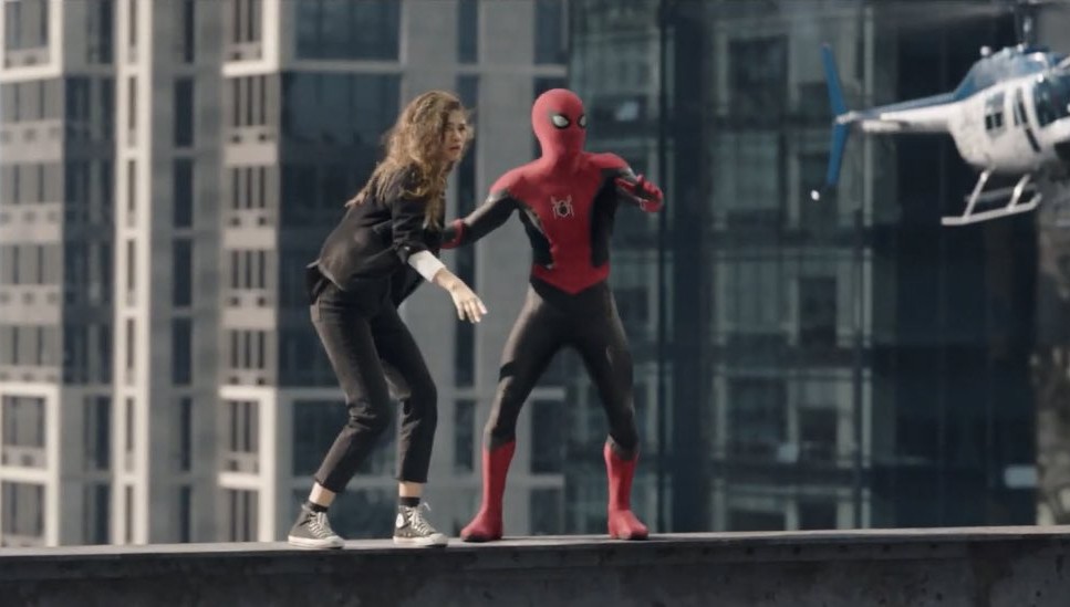 Zendaya e Tom Holland como MJ e Peter Parker em Homem-Aranha: Sem Volta Para Casa (2021) (Foto: Reprodução)