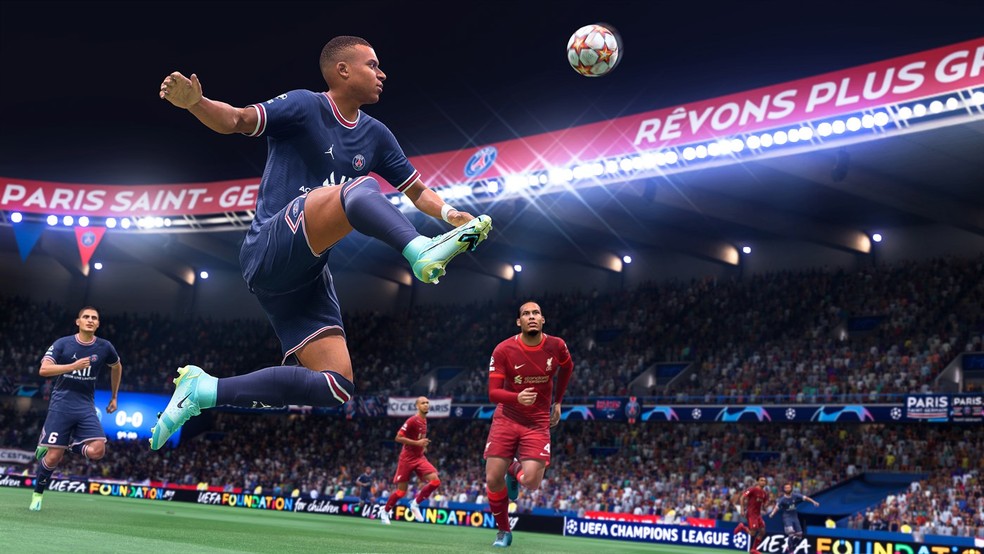 Mbappé domina bola com estilo no FIFA 22 — Foto: Divulgação