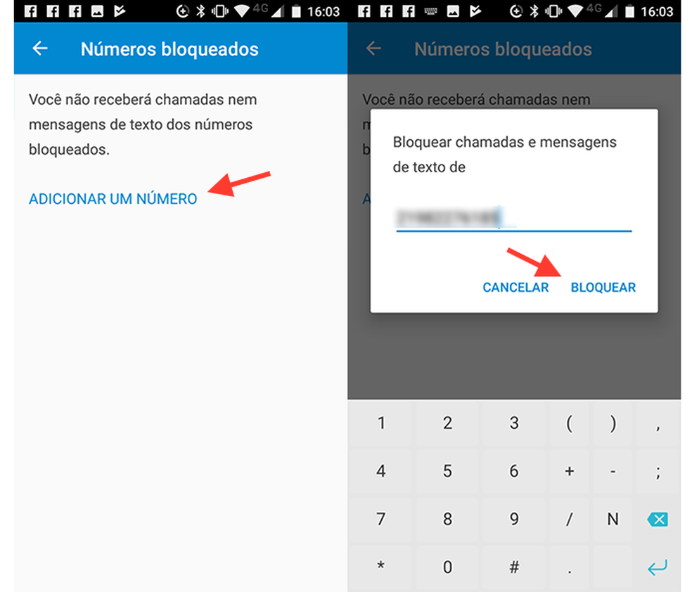 Como bloquear números e ligações no Motorola Moto C Plus