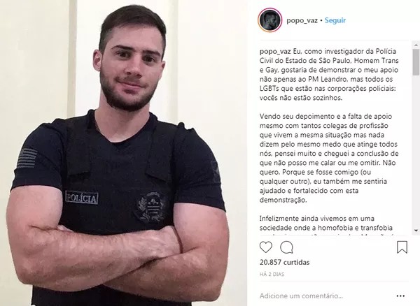 Popo Vaz era investigador da Polícia Civil (Foto: Reprodução/Instagram)