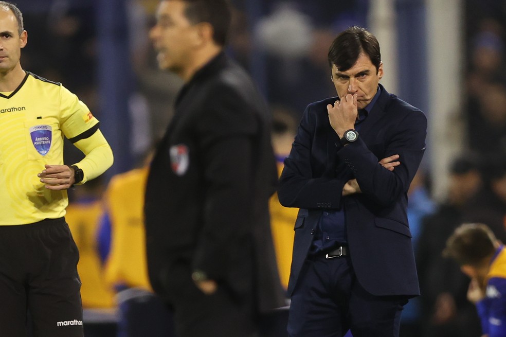 Cacique eliminou o River, de Gallardo, da Libertadores &mdash; Foto: Juan Ignacio Roncoroni/EFE