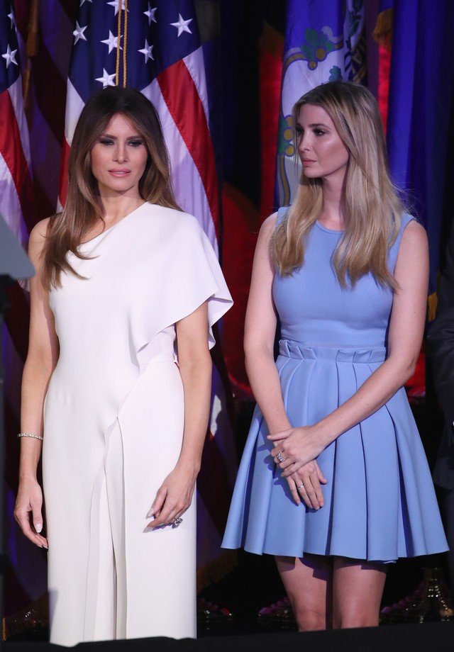 Melania Trump, de Ralph Lauren, e Ivanka Trump (Foto: Getty Images)