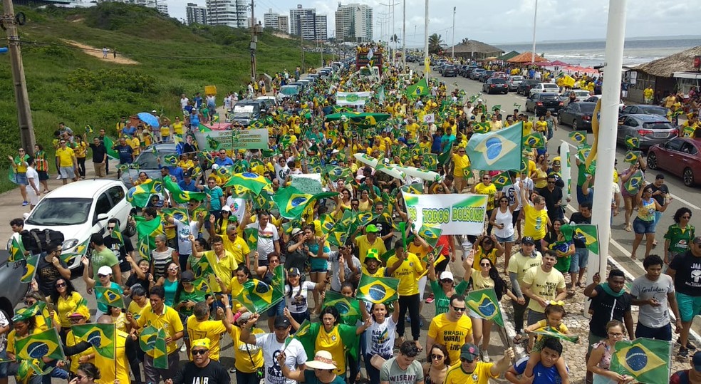 Manifestantes fazem ato em apoio ao governo Bolsonaro em São Luís |  Maranhão | G1