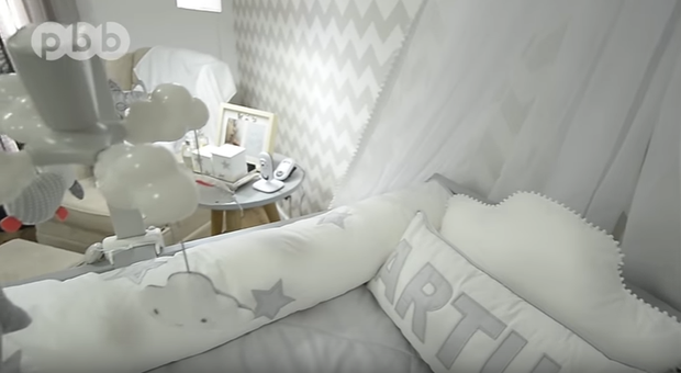 O quarto de Arthur, filho da cantora Kelly Key, tem base cinza e foge do tradicional azul (Foto: Reprodução/Instagram)