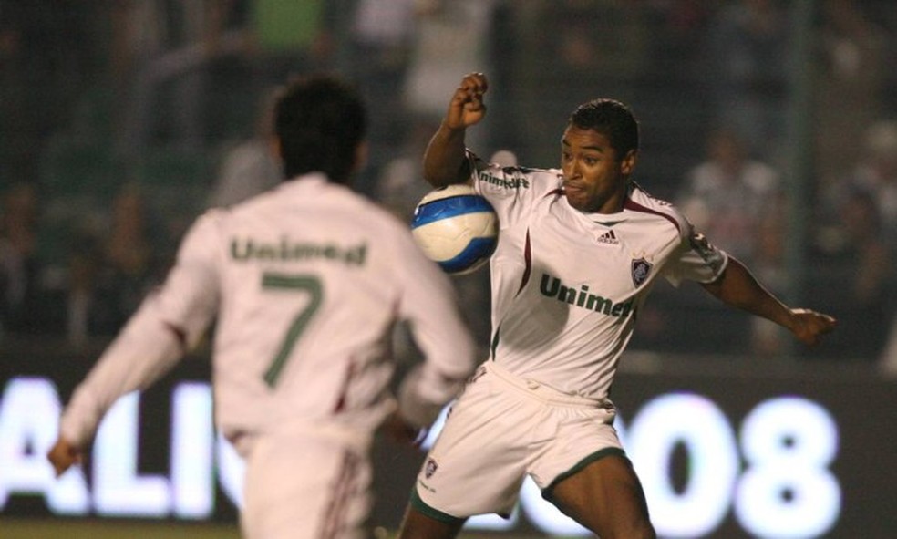 Roger foi autor do gol título do Fluminense na Copa do Brasil 2007 — Foto: Fernando Maia/Agência O Globo