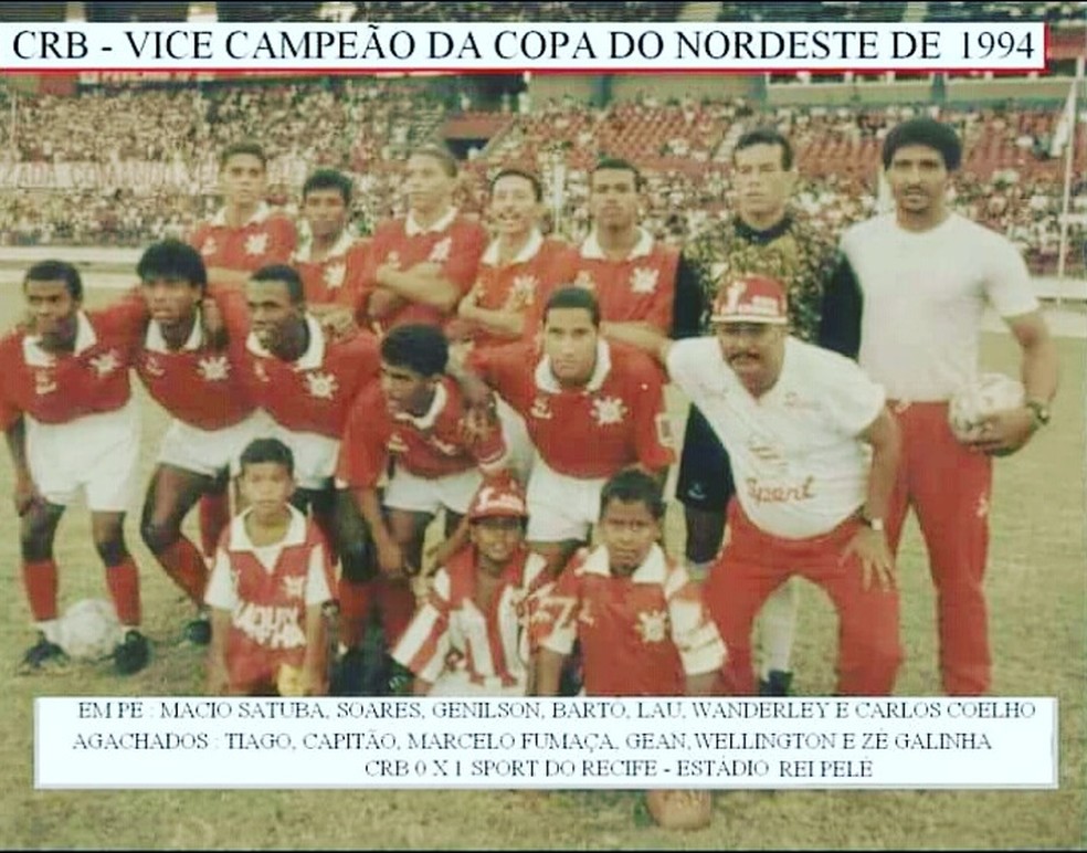 Time do CRB que disputou a Copa do Nordeste de 1994 — Foto: Museu dos Esportes
