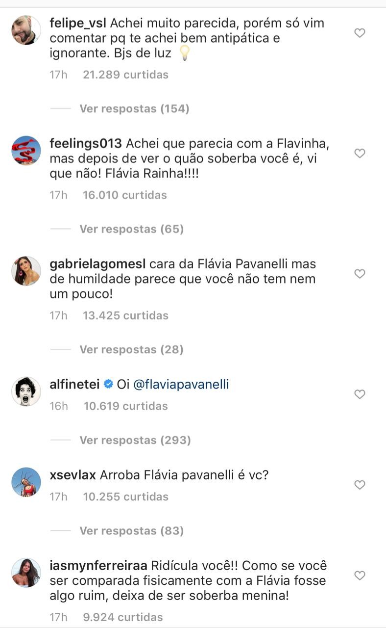 Dani Luisa x Flávia Pavanelli (Foto: reprodução/Instagram)