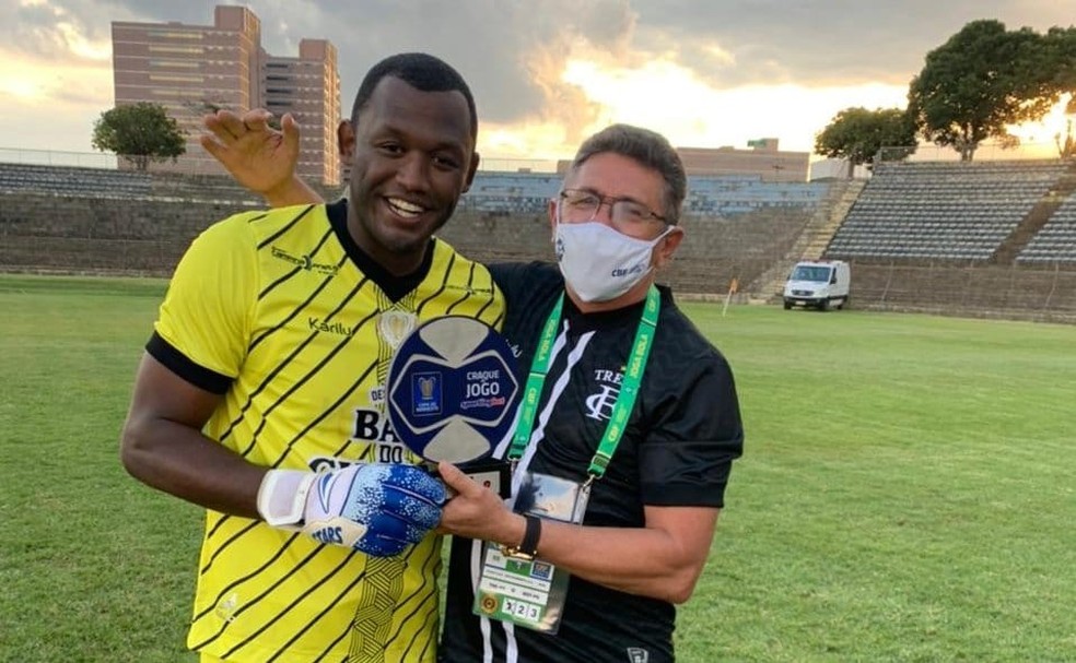 O goleiro Jeferson começou a temporada com tudo, sendo o destaque trezeano — Foto: Divulgação / Treze