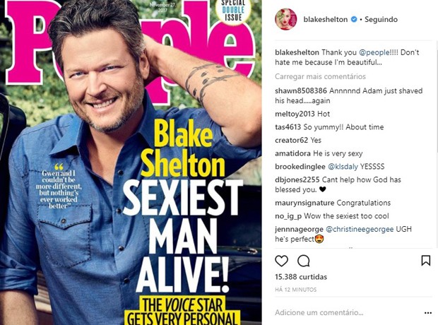 Blake Shelton (Foto: Reprodução/Instagram)