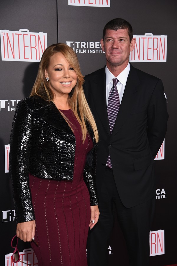 Mariah Carey ao lado de seu namorado, o bilionário australiano James Packer (Foto: Getty Images)