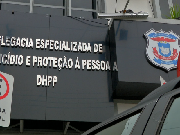 Delegacia de Homicídios e Proteção à Pessoa (DHPP) em Cuiabá (Foto: Reprodução/TVCA)